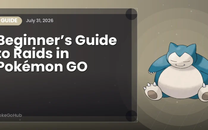 Beginner’s Guide to Raids in Pokémon GO — guide cover art featuring Snorlax, PokeGoHub
