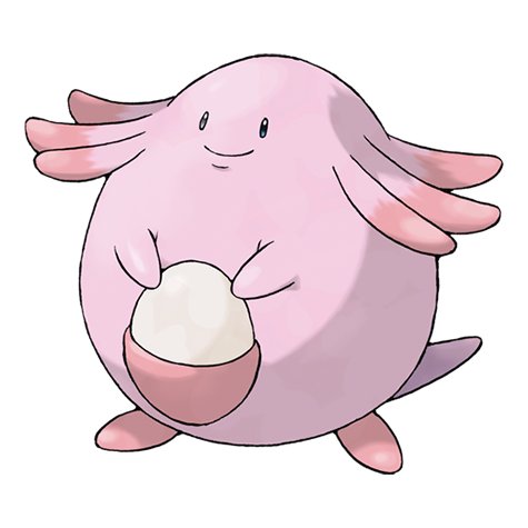 Chansey official artwork, a high-Stamina Gym defender in Pokemon GO