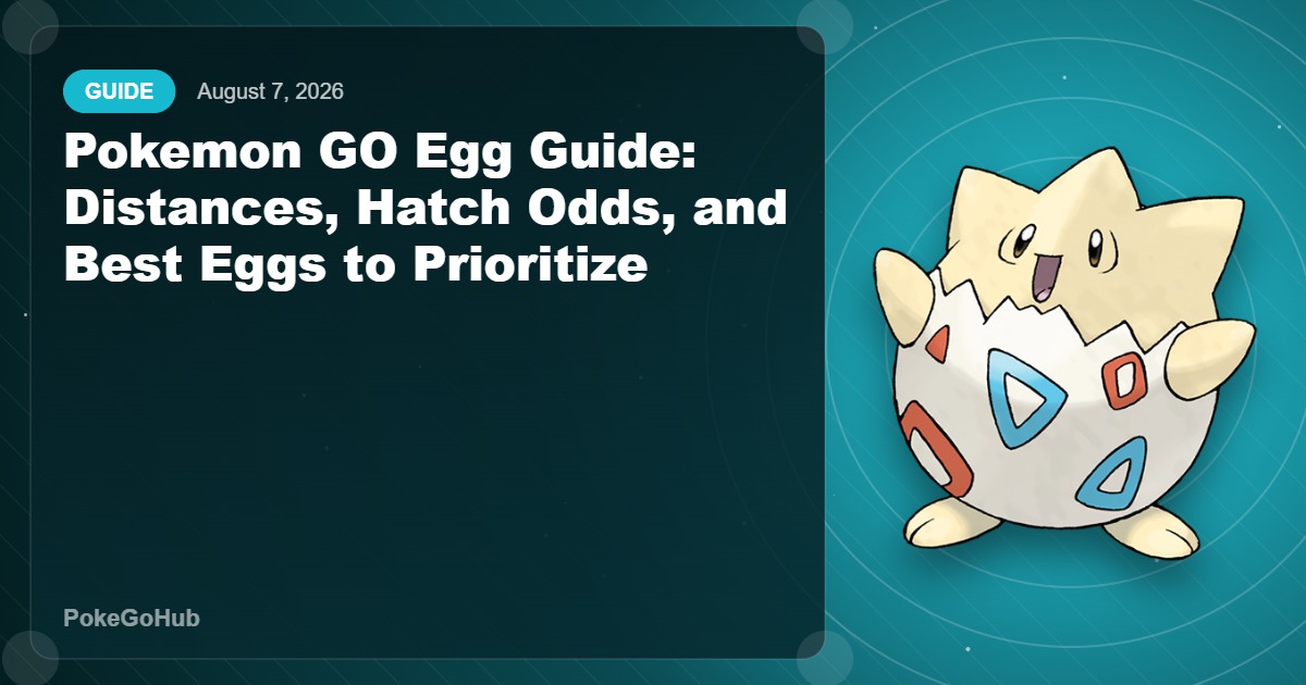 Pokemon GO Egg Guide editorial cover featuring Togepi, PokeGoHub