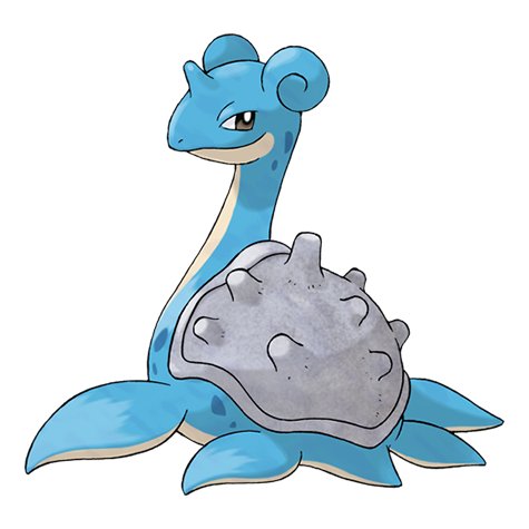 Lapras official artwork, a Water and Ice type boosted by rain and snow weather in Pokemon GO