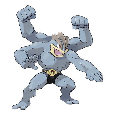 Machamp official artwork, a classic trade-evolution Pokemon in Pokemon GO
