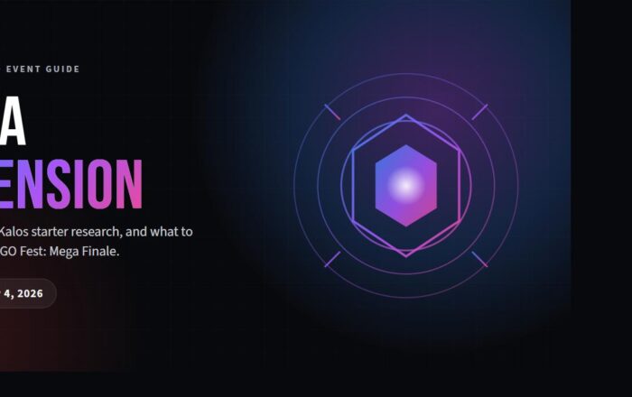 Pokémon GO Mega Ascension event banner with an abstract Mega Evolution energy motif, PokeGoHub