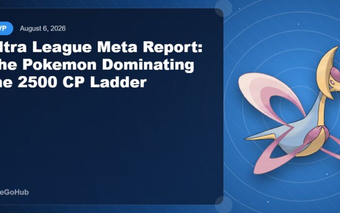 Ultra League Meta Report editorial cover featuring Cresselia, PokeGoHub