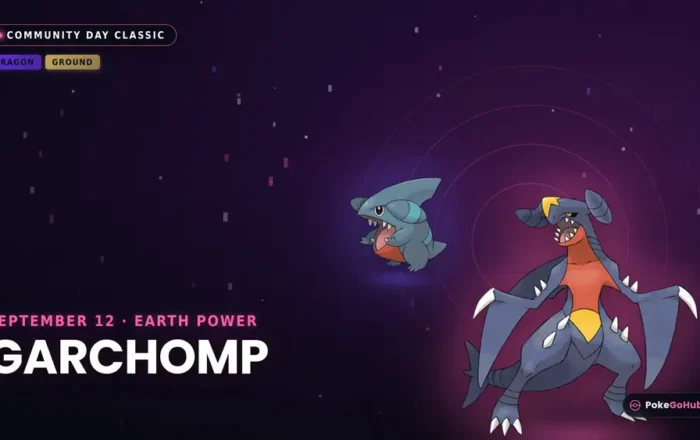 Gible evolucionando a Garchomp en el Community Day Classic de Pokemon GO