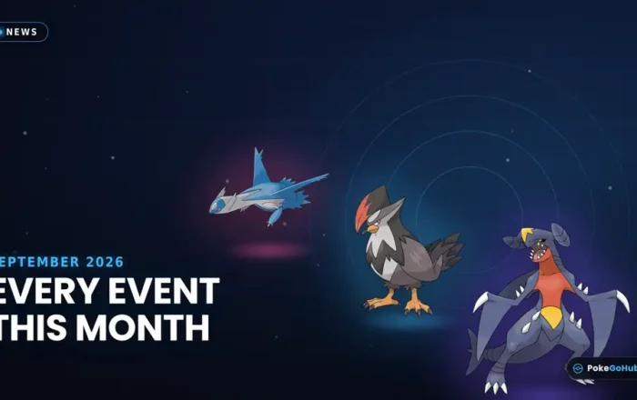 Calendario de eventos de Pokemon GO en septiembre de 2026 con temática de radar y energia